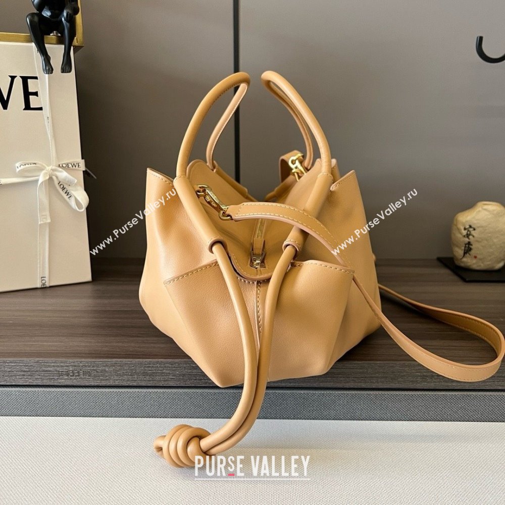 LOEWE Paseo bag in shiny nappa calfskin 062240 warm desert 2024 (yongsheng-240329-11)