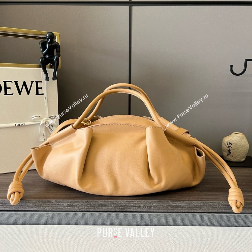 LOEWE Paseo bag in shiny nappa calfskin 062240 warm desert 2024 (yongsheng-240329-11)