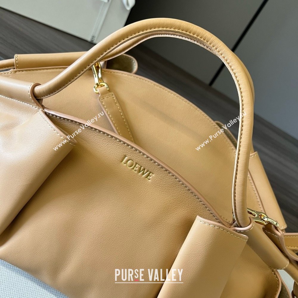 LOEWE Paseo bag in shiny nappa calfskin 062240 warm desert 2024 (yongsheng-240329-11)