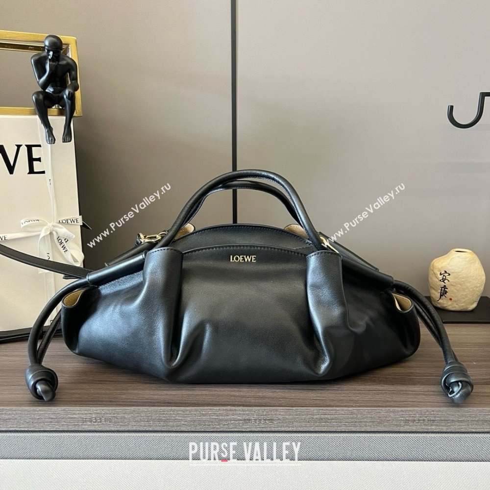 LOEWE Paseo bag in shiny nappa calfskin 062240 black 2024 (yongsheng-240329-12)