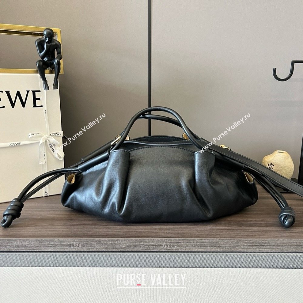 LOEWE Paseo bag in shiny nappa calfskin 062240 black 2024 (yongsheng-240329-12)