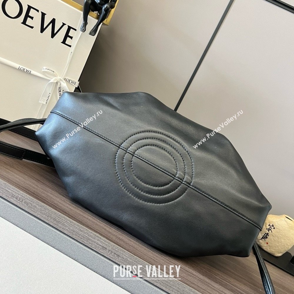 LOEWE Paseo bag in shiny nappa calfskin 062240 black 2024 (yongsheng-240329-12)