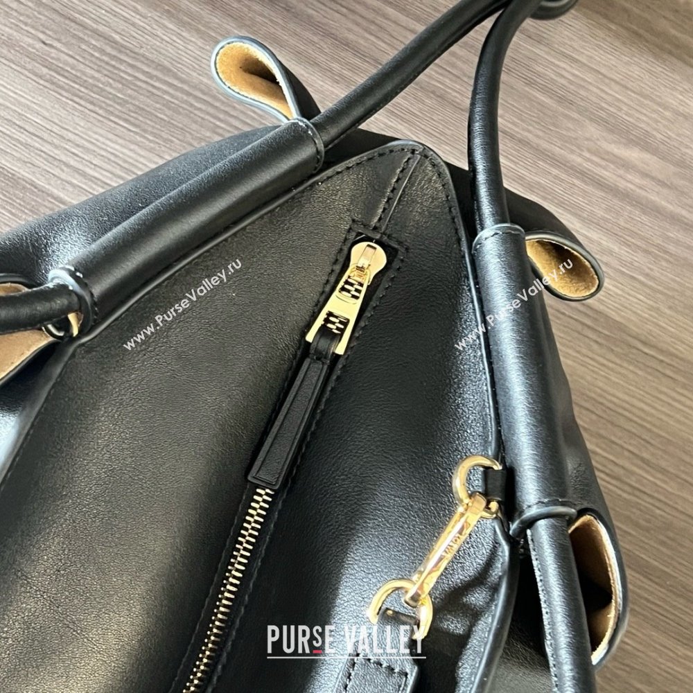 LOEWE Paseo bag in shiny nappa calfskin 062240 black 2024 (yongsheng-240329-12)