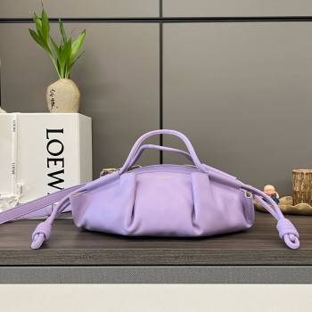 LOEWE Small Paseo bag in shiny nappa calfskin purple 2024 (yongsheng-240329-08)