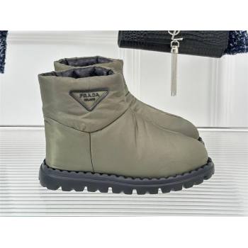 Prada Nylon fabric booties 1T259N army green 2023 (kaola-231114-01)