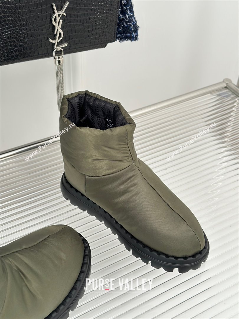 Prada Nylon fabric booties 1T259N army green 2023 (kaola-231114-01)