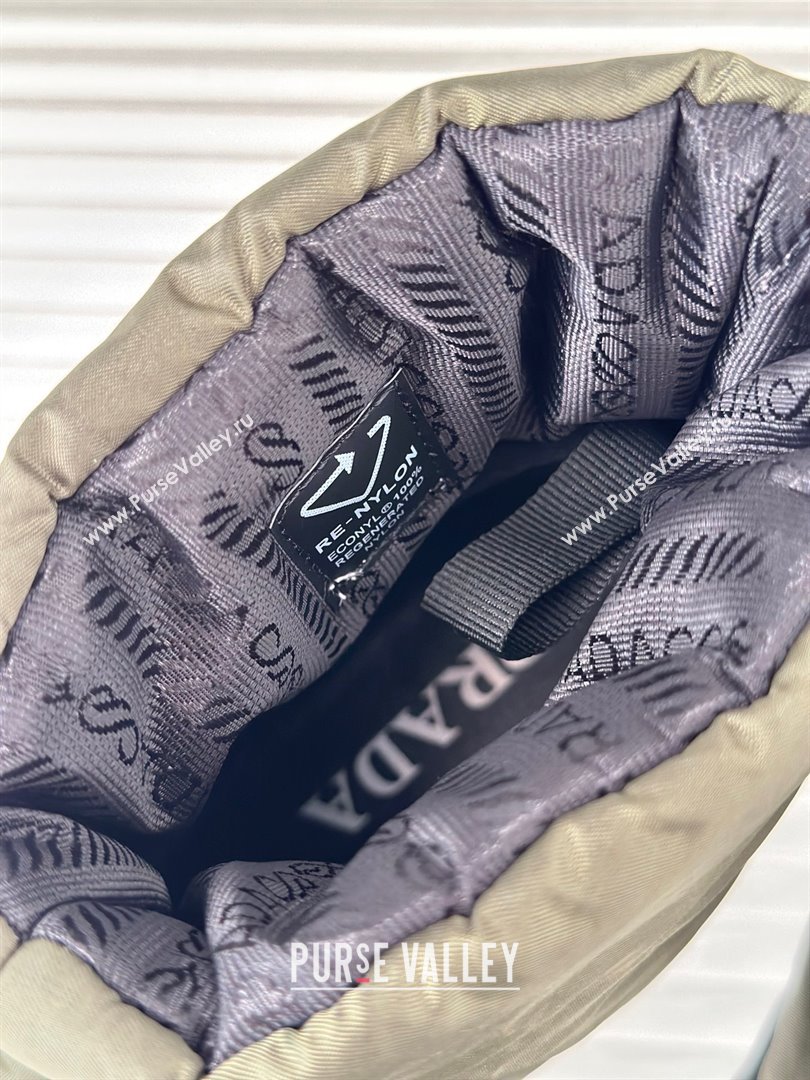 Prada Nylon fabric booties 1T259N army green 2023 (kaola-231114-01)