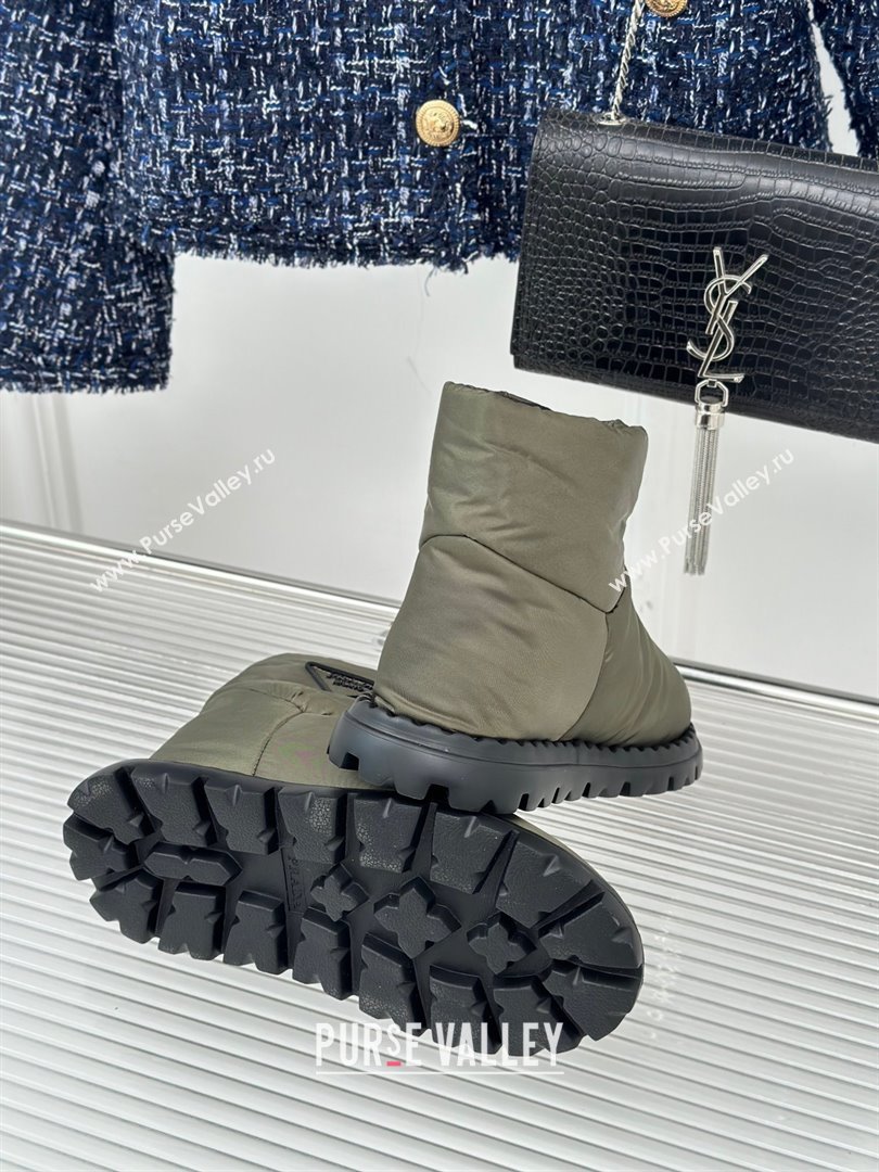 Prada Nylon fabric booties 1T259N army green 2023 (kaola-231114-01)