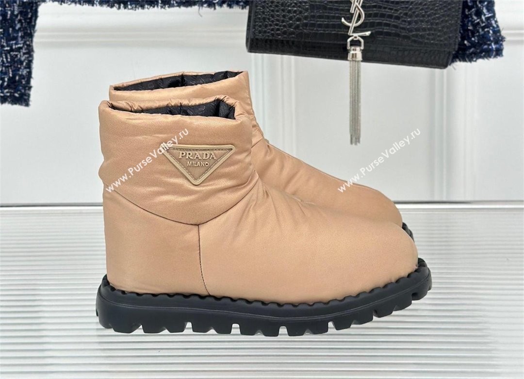 Prada Nylon fabric booties 1T259N beige 2023 (kaola-231114-02)