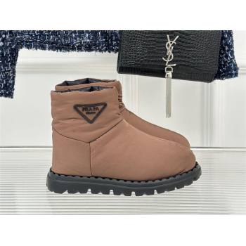 Prada Nylon fabric booties 1T259N brown 2023 (kaola-231113-19)
