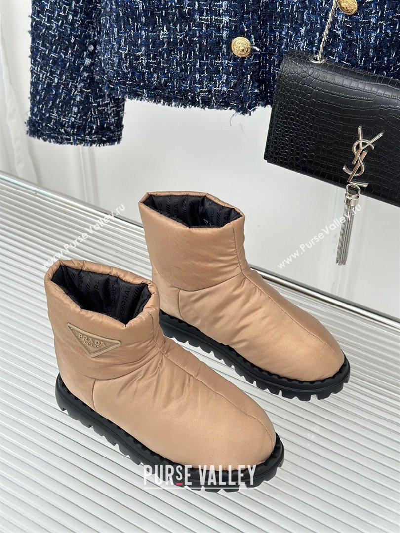 Prada Nylon fabric booties 1T259N beige 2023 (kaola-231114-02)