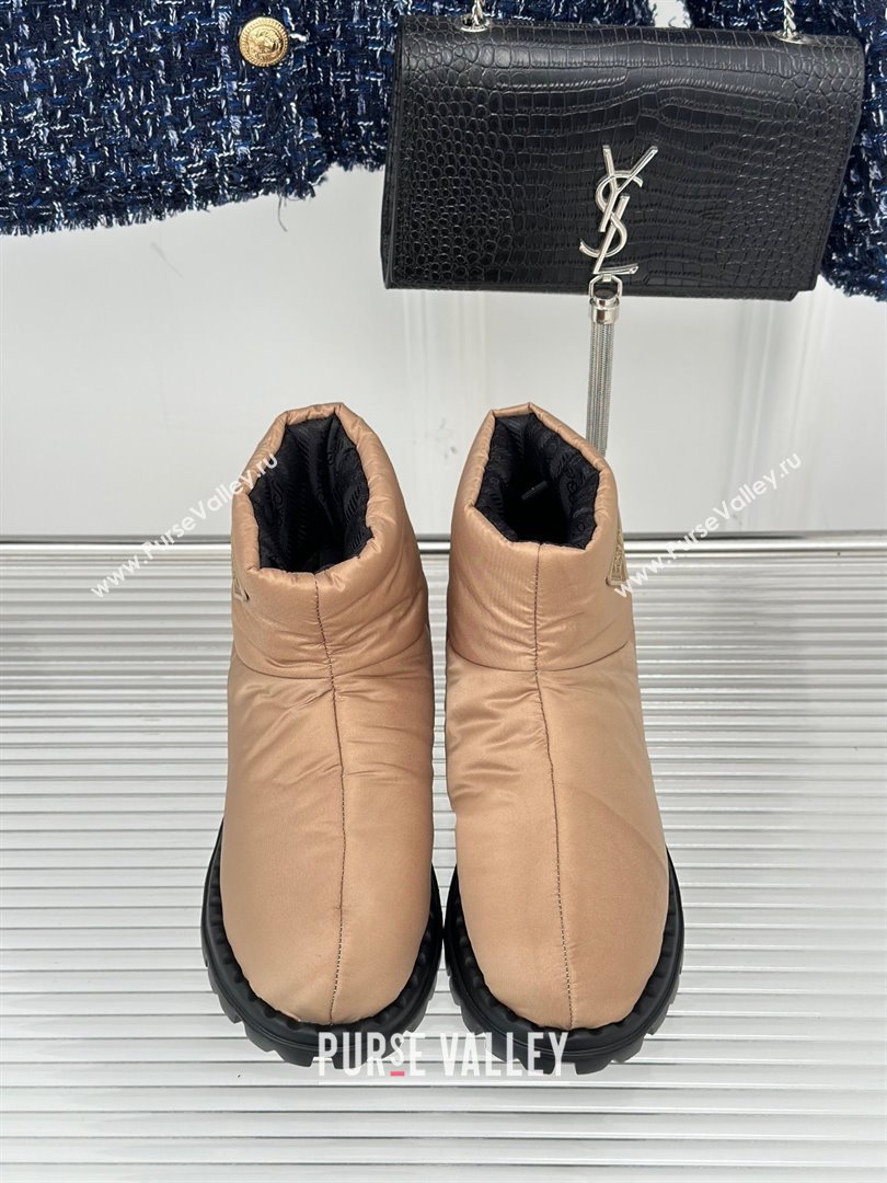 Prada Nylon fabric booties 1T259N beige 2023 (kaola-231114-02)