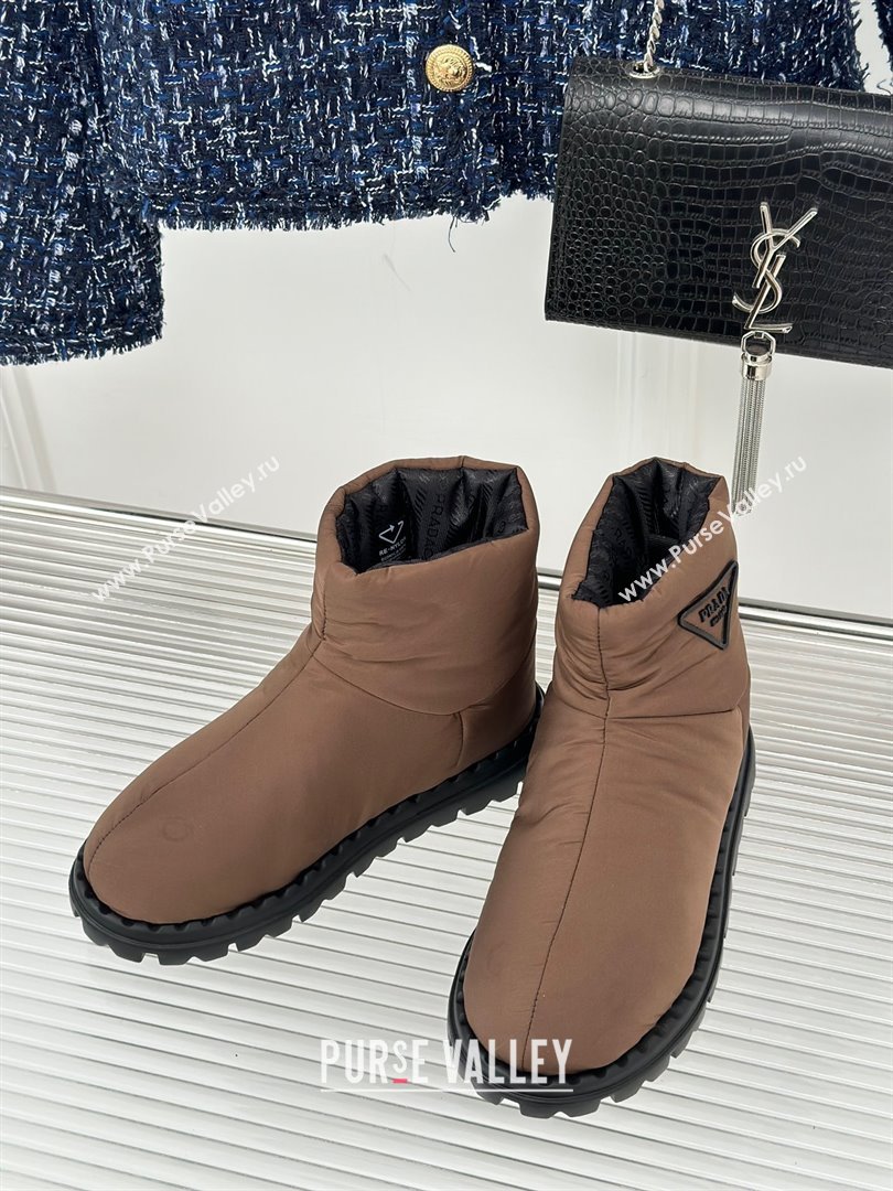 Prada Nylon fabric booties 1T259N brown 2023 (kaola-231113-19)