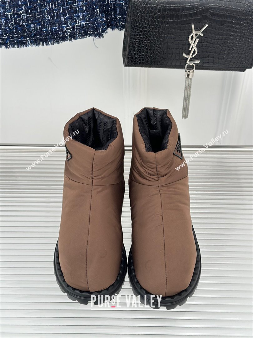 Prada Nylon fabric booties 1T259N brown 2023 (kaola-231113-19)