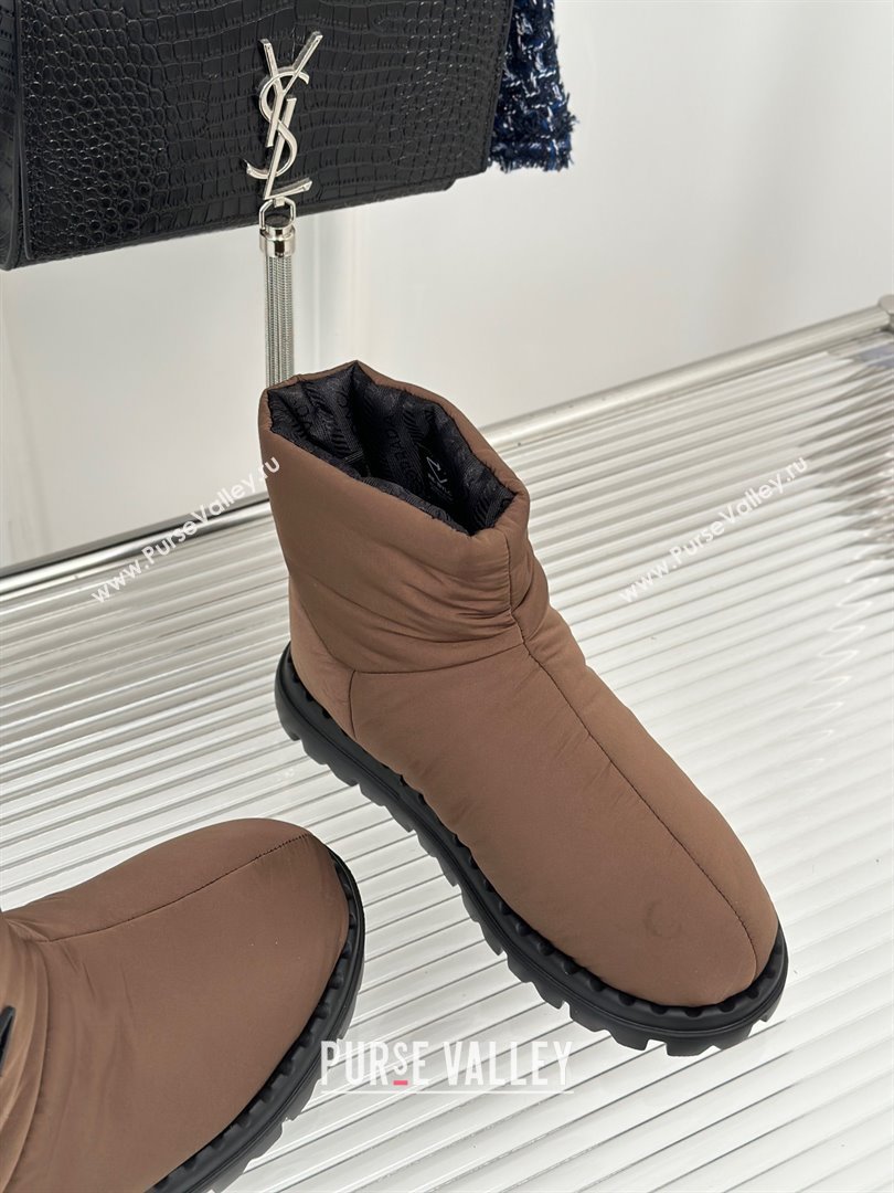 Prada Nylon fabric booties 1T259N brown 2023 (kaola-231113-19)