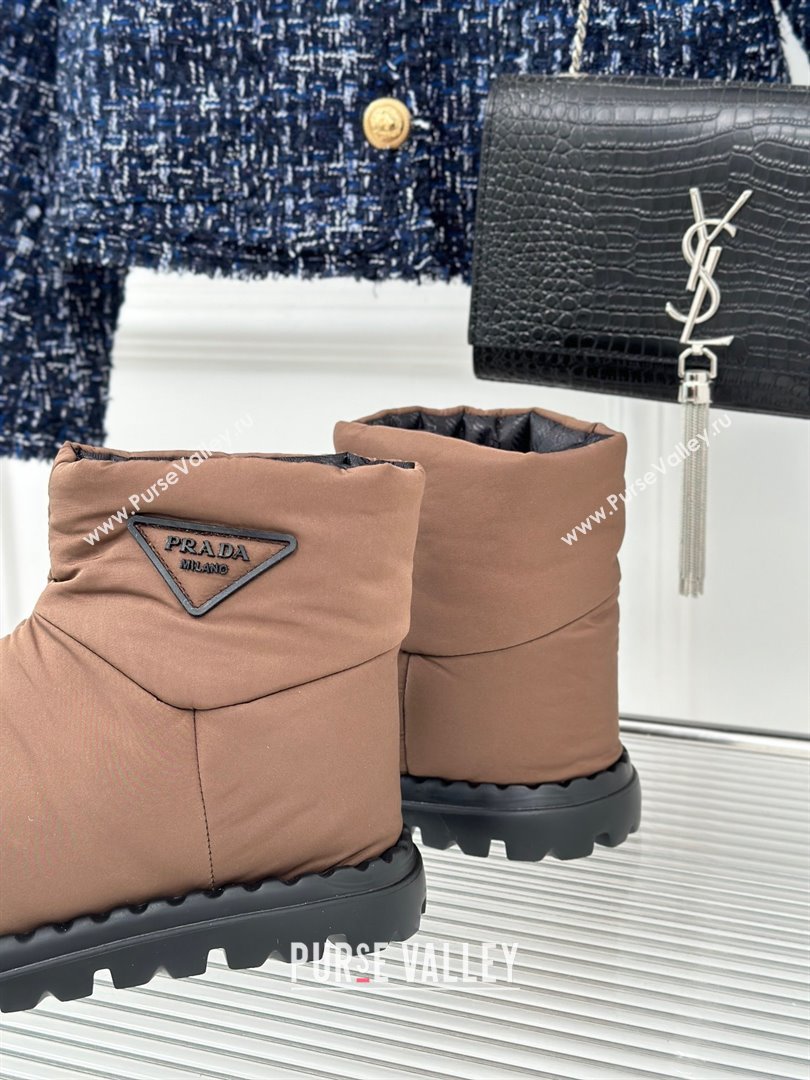 Prada Nylon fabric booties 1T259N brown 2023 (kaola-231113-19)