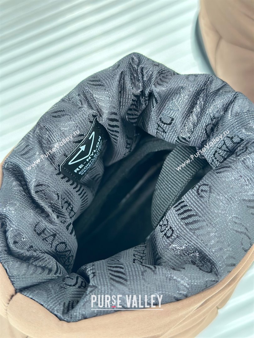 Prada Nylon fabric booties 1T259N brown 2023 (kaola-231113-19)