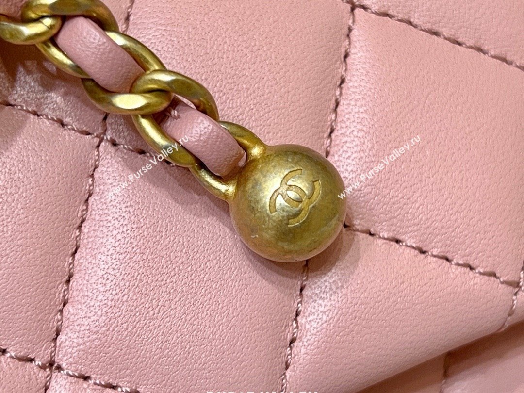 chanel Gold BALL LEATHER SMALL flap bag AS1787 PINK (ORIGINAL QUALITY) (SHUNYANG-240222-11)