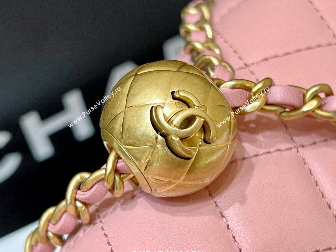 chanel Gold BALL LEATHER SMALL flap bag AS1787 PINK (ORIGINAL QUALITY) (SHUNYANG-240222-11)