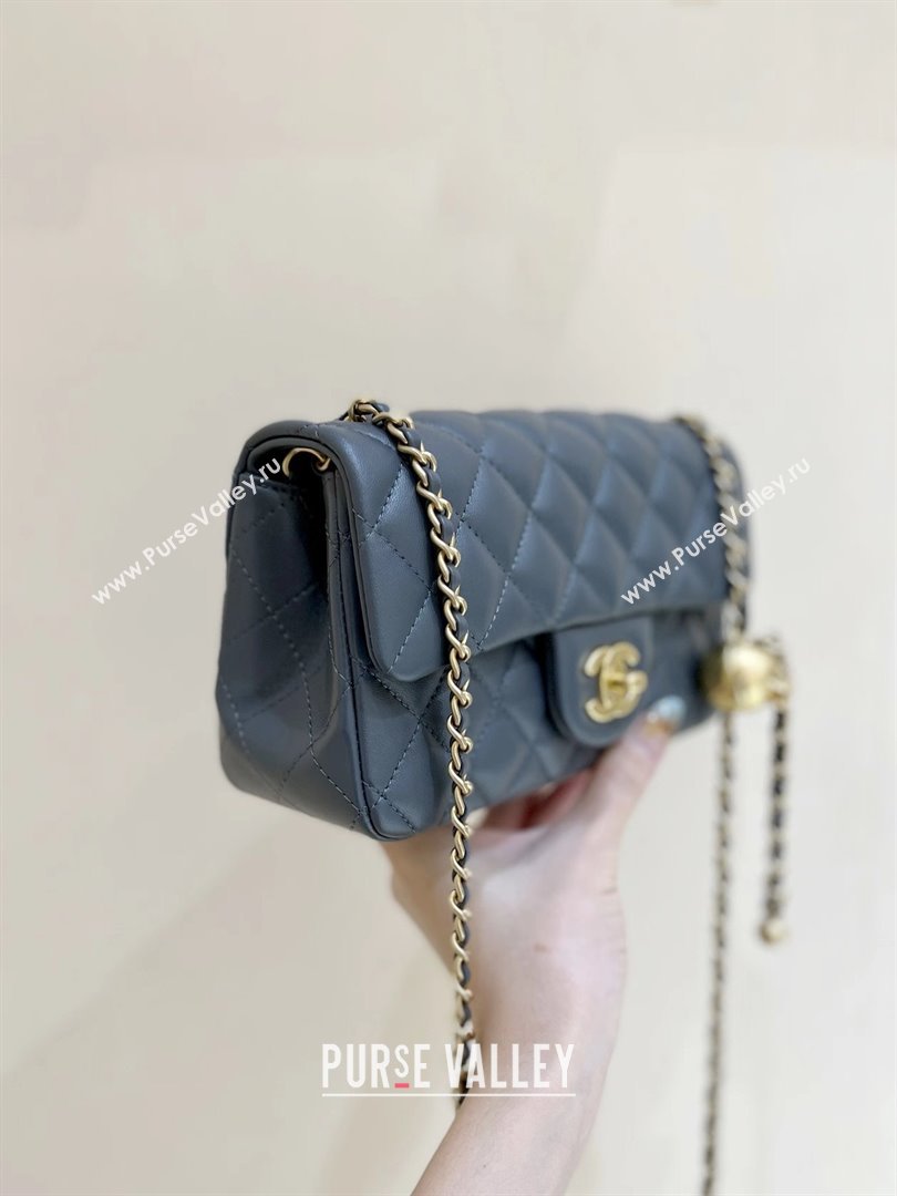 chanel Gold BALL LEATHER SMALL flap bag AS1787 DARK GRAY (ORIGINAL QUALITY) (SHUNYANG-240222-12)