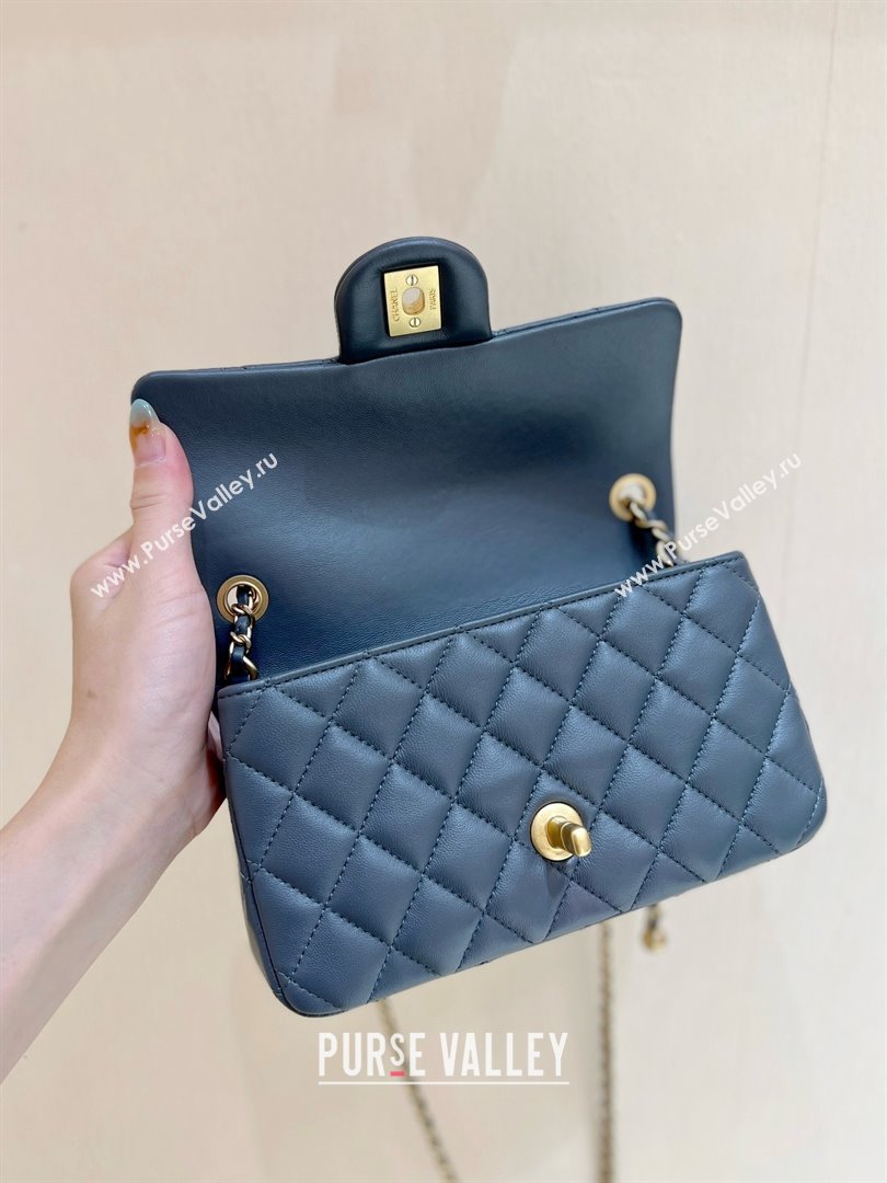 chanel Gold BALL LEATHER SMALL flap bag AS1787 DARK GRAY (ORIGINAL QUALITY) (SHUNYANG-240222-12)