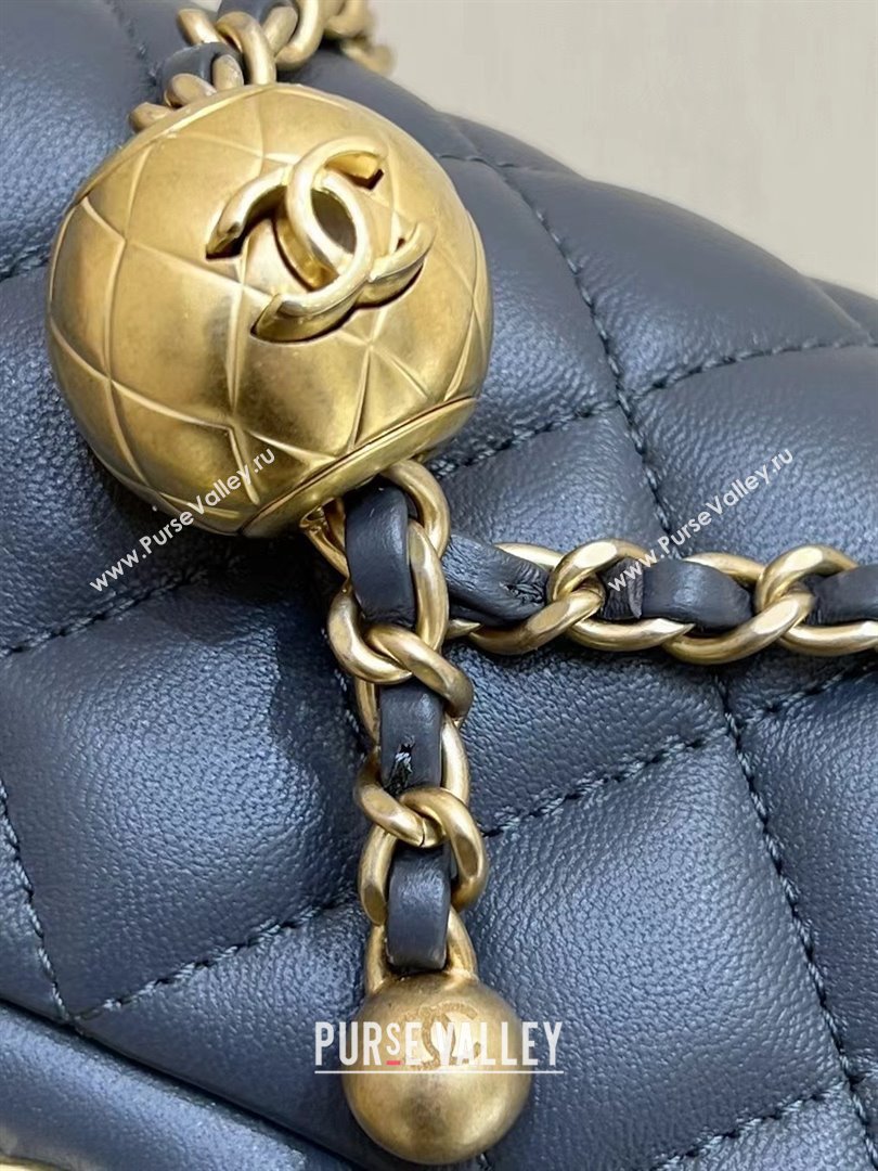 chanel Gold BALL LEATHER SMALL flap bag AS1787 DARK GRAY (ORIGINAL QUALITY) (SHUNYANG-240222-12)