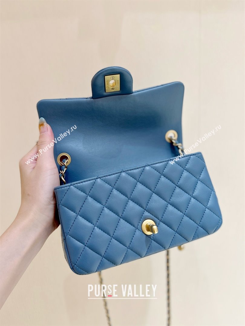 chanel Gold BALL LEATHER SMALL flap bag AS1787 NAVY BLUE(ORIGINAL QUALITY) (SHUNYANG-240222-13)