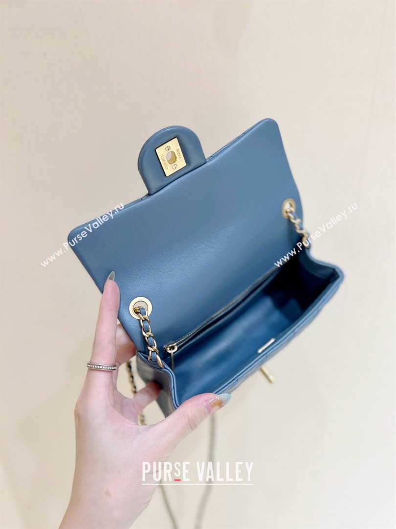 chanel Gold BALL LEATHER SMALL flap bag AS1787 NAVY BLUE(ORIGINAL QUALITY) (SHUNYANG-240222-13)