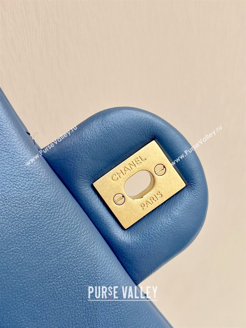 chanel Gold BALL LEATHER SMALL flap bag AS1787 NAVY BLUE(ORIGINAL QUALITY) (SHUNYANG-240222-13)