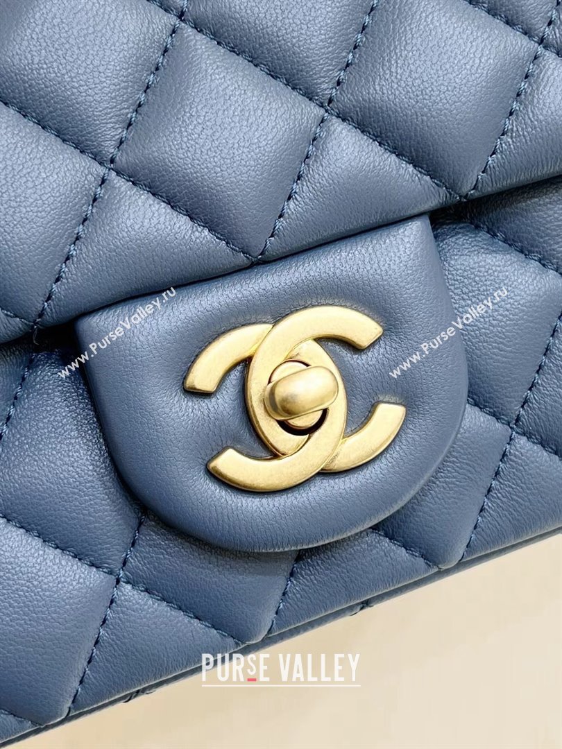 chanel Gold BALL LEATHER SMALL flap bag AS1787 NAVY BLUE(ORIGINAL QUALITY) (SHUNYANG-240222-13)