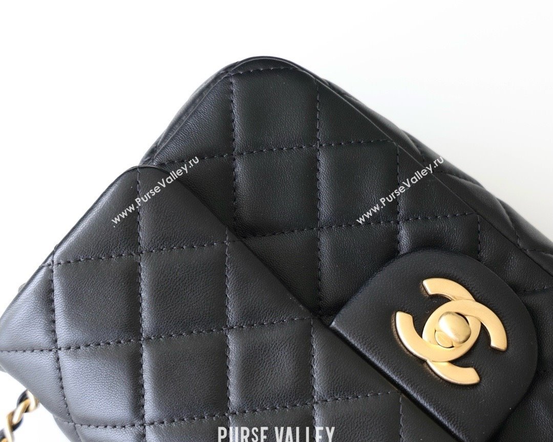 chanel Gold BALL LEATHER SMALL flap bag AS1787 BLACK (ORIGINAL QUALITY) (SHUNYANG-240222-14)