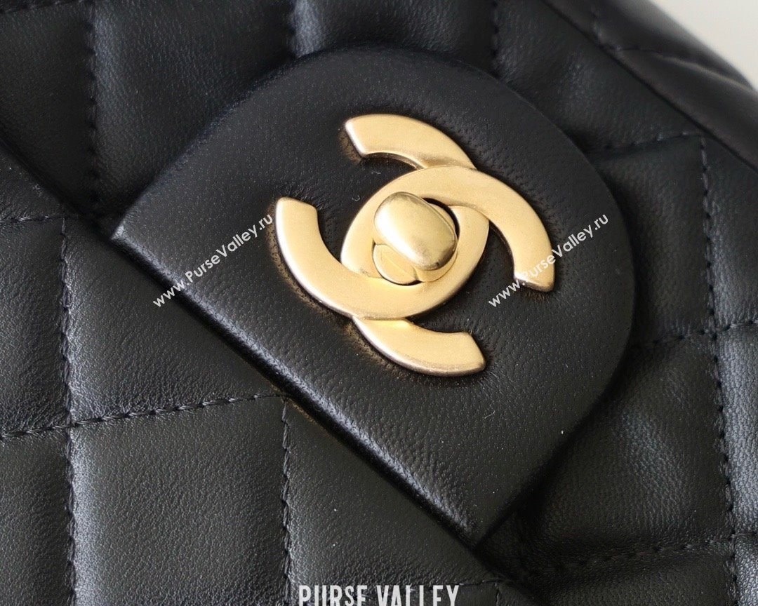 chanel Gold BALL LEATHER SMALL flap bag AS1787 BLACK (ORIGINAL QUALITY) (SHUNYANG-240222-14)