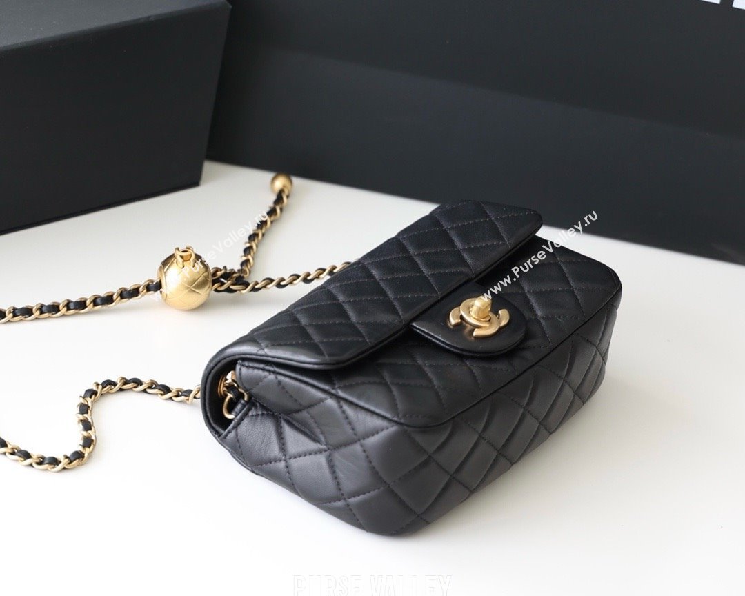 chanel Gold BALL LEATHER SMALL flap bag AS1787 BLACK (ORIGINAL QUALITY) (SHUNYANG-240222-14)