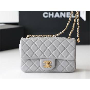 chanel Gold BALL LEATHER SMALL flap bag AS1787 PALE GRAY(ORIGINAL QUALITY) (SHUNYANG-240222-15)