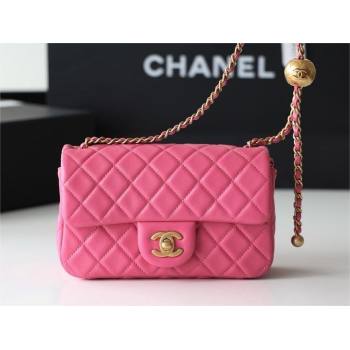 chanel Gold BALL LEATHER SMALL flap bag AS1787 fuchsia(ORIGINAL QUALITY) (SHUNYANG-240222-16)