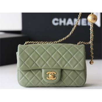 chanel Gold BALL LEATHER SMALL flap bag AS1787 army green (ORIGINAL QUALITY) (SHUNYANG-240222-18)