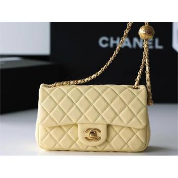chanel Gold BALL LEATHER SMALL flap bag AS1787 yellow (ORIGINAL QUALITY) (SHUNYANG-240222-20)