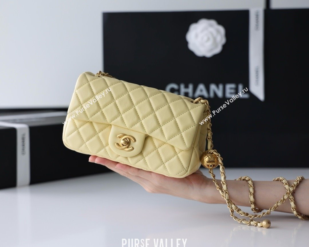 chanel Gold BALL LEATHER SMALL flap bag AS1787 yellow (ORIGINAL QUALITY) (SHUNYANG-240222-20)