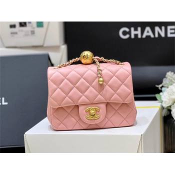 chanel Gold BALL LEATHER MINI flap bag AS1786 pink (ORIGINAL QUALITY) (SHUNYANG-240222-01)