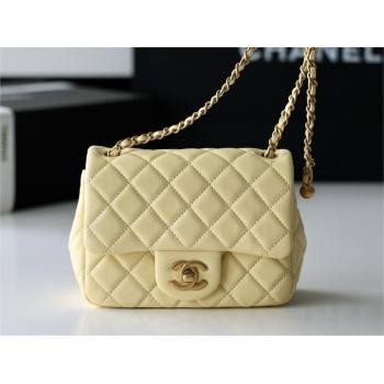 chanel Gold BALL LEATHER MINI flap bag AS1786 YELLOW(ORIGINAL QUALITY) (SHUNYANG-240222-10)