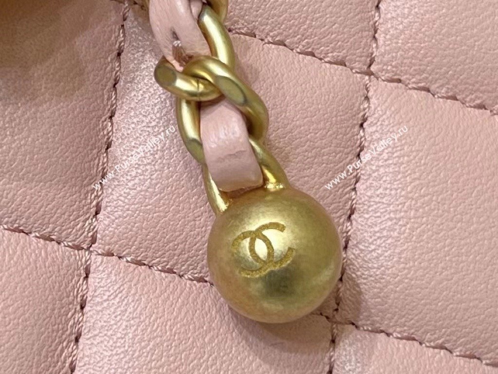 chanel Gold BALL LEATHER MINI flap bag AS1786 pink (ORIGINAL QUALITY) (SHUNYANG-240222-01)