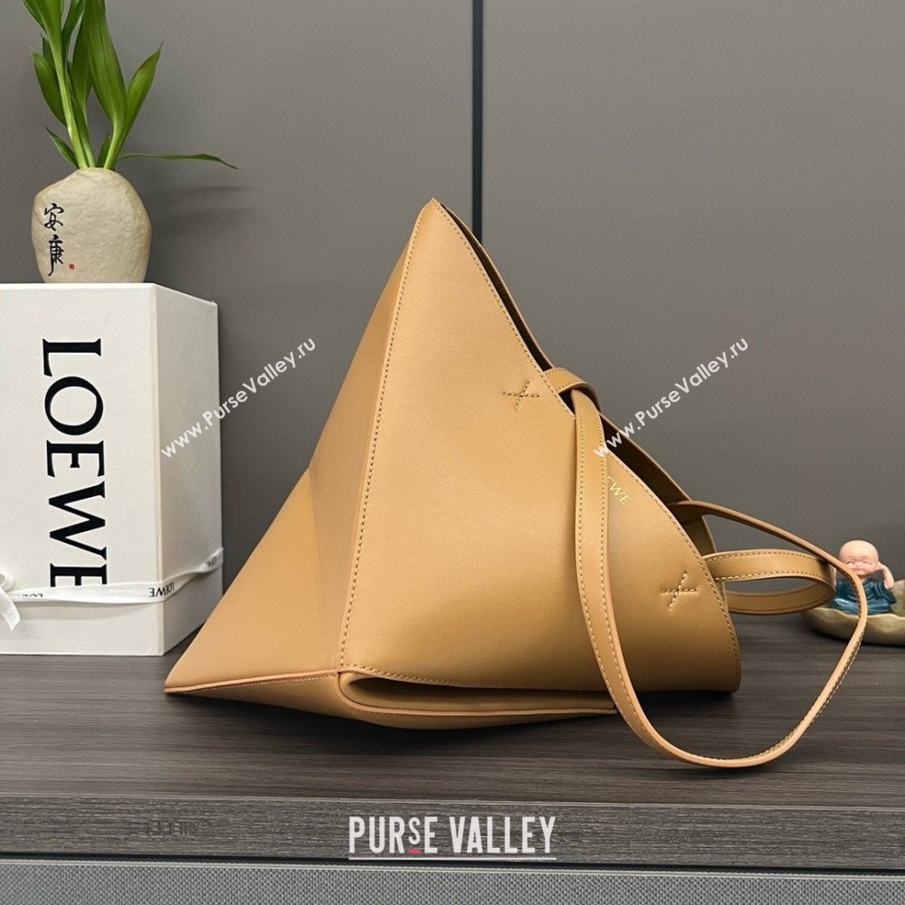 LOEWE Puzzle Fold Tote in shiny calfskin 052316 warm desert 2024 (yongsheng-240329-26)