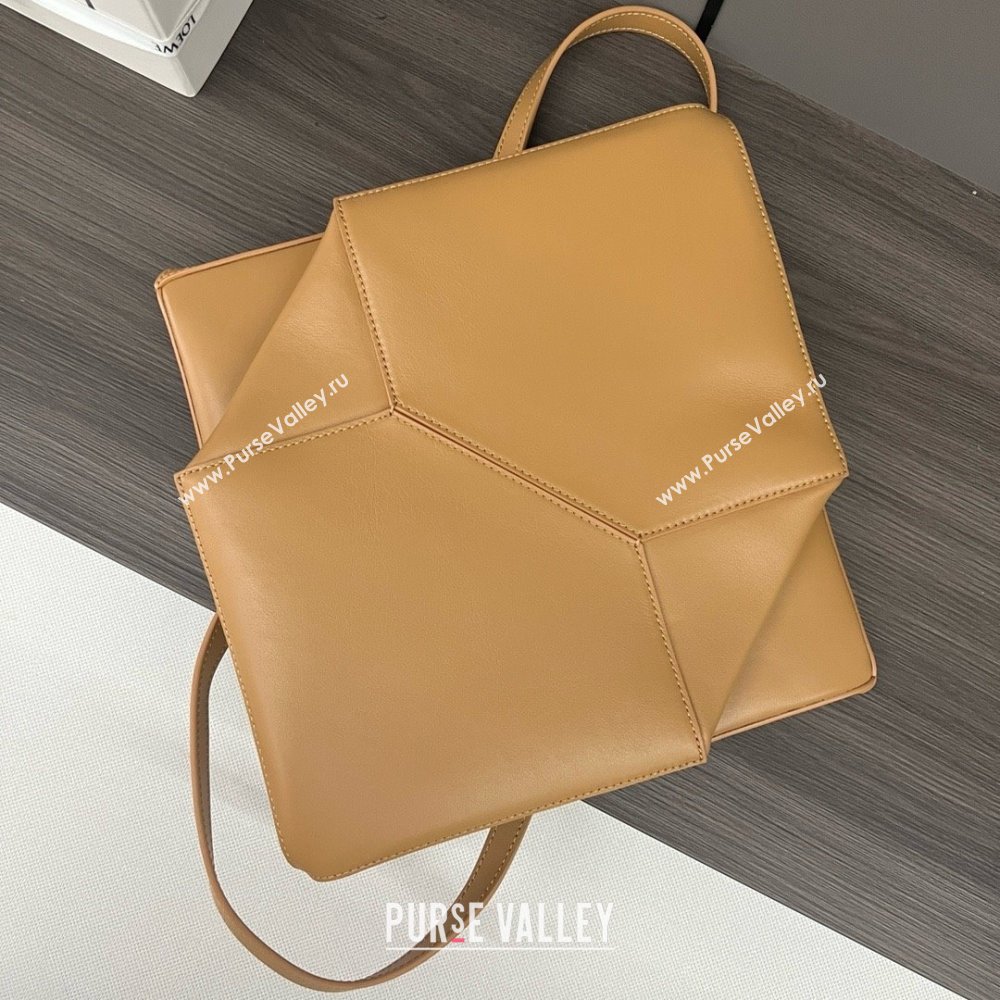 LOEWE Puzzle Fold Tote in shiny calfskin 052316 warm desert 2024 (yongsheng-240329-26)