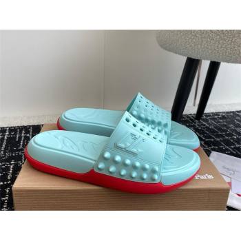 christian louboutin Take It Easy spiked slides blue 2024 (chaoliu-240425-01)