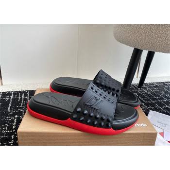 christian louboutin Take It Easy spiked slides black 2024 (chaoliu-240425-02)