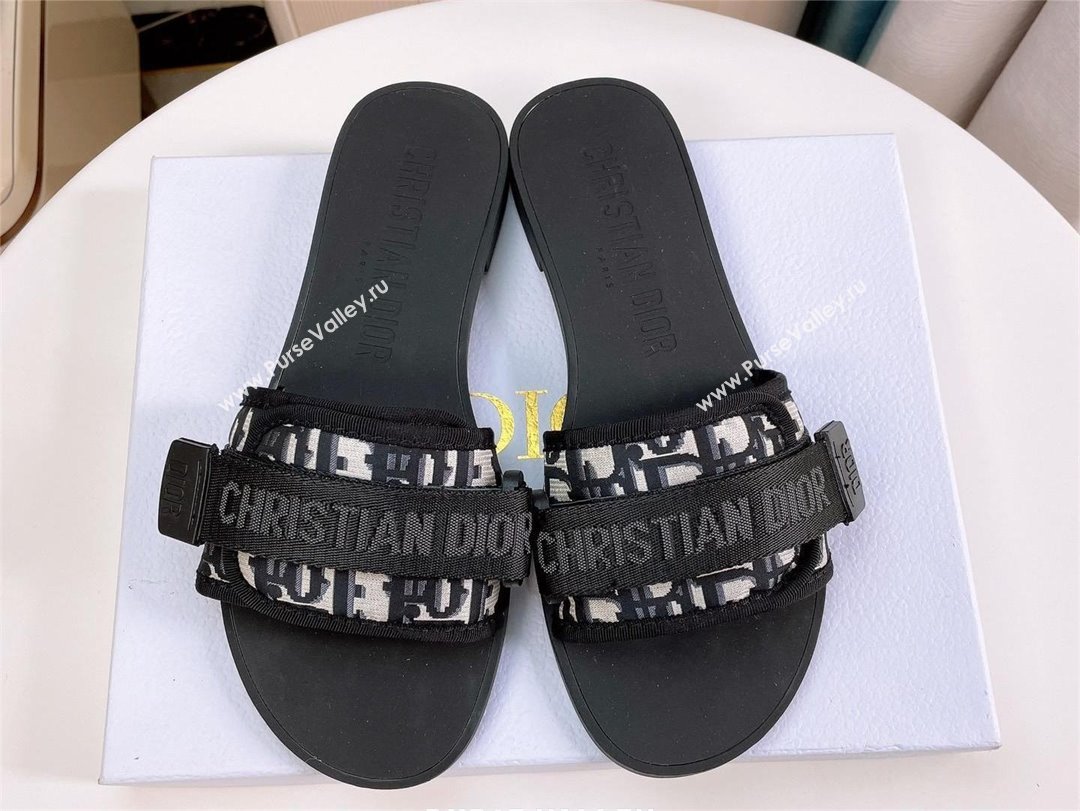 Dior Blue Oblique Print Dio(r)evolution Slides (guodong-231227-01)