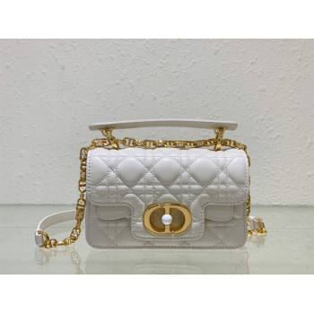 dior Mini Dior Jolie Top Handle Bag in Latte Cannage Calfskin white 2024 (xxg-240329-03)