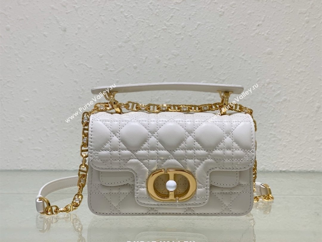 dior Mini Dior Jolie Top Handle Bag in Latte Cannage Calfskin white 2024 (xxg-240329-03)