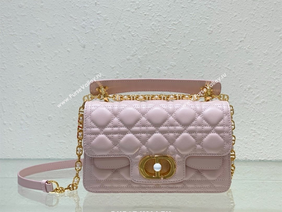 dior small Jolie Top Handle Bag in Latte Cannage Calfskin pink 2024 (xxg-240329-05)