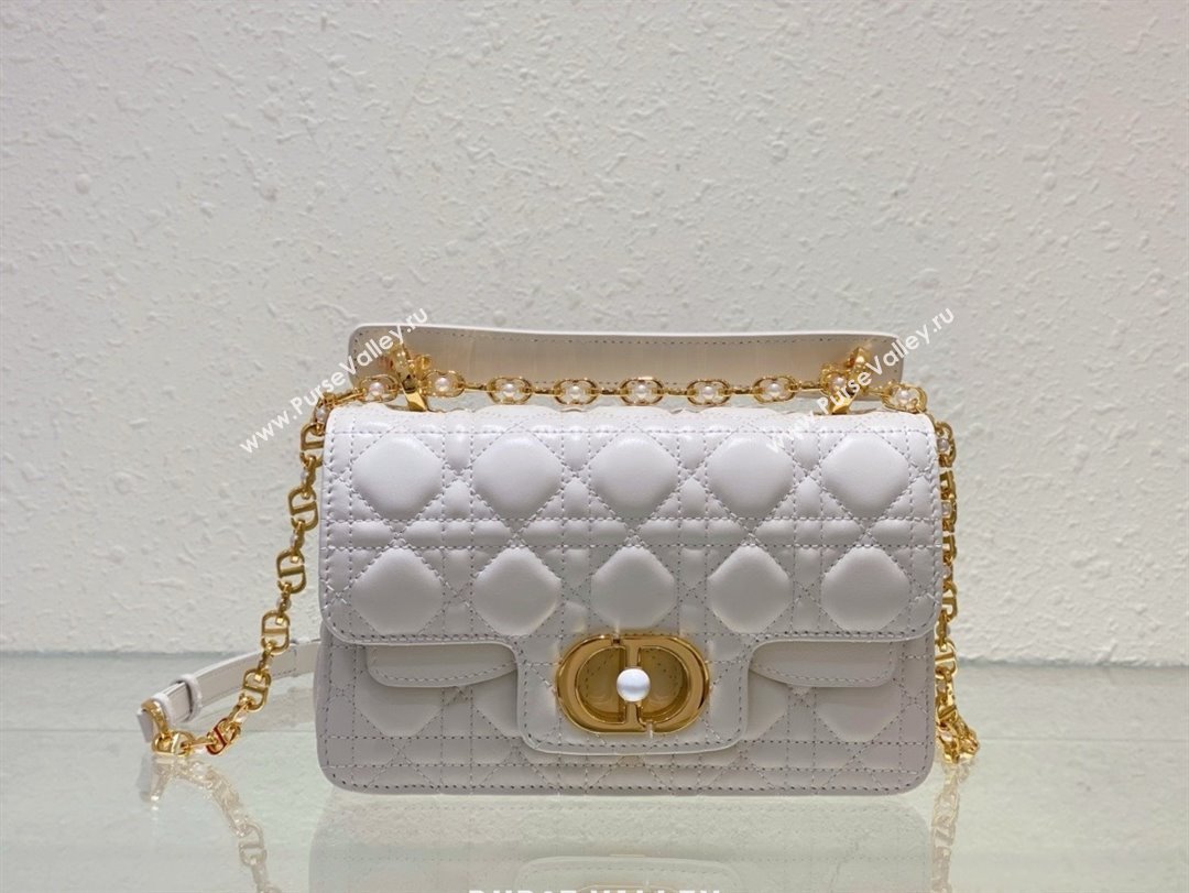 dior small Jolie Top Handle Bag in Latte Cannage Calfskin white 2024 (xxg-240329-07)